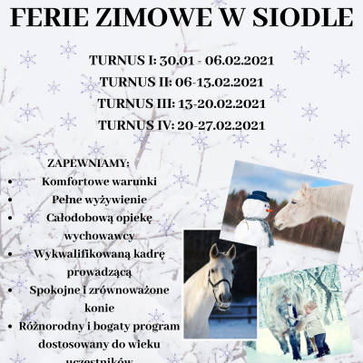 Ferie Zimowe w Siodle 2021